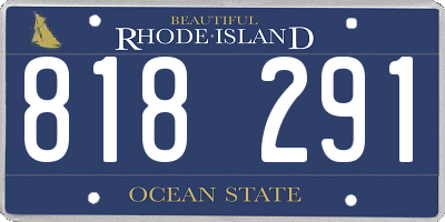 RI license plate 818291