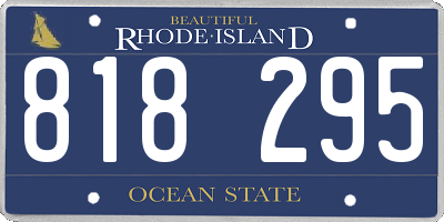 RI license plate 818295