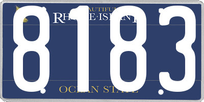 RI license plate 8183