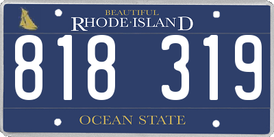 RI license plate 818319