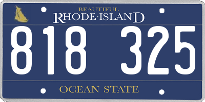 RI license plate 818325
