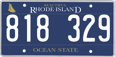 RI license plate 818329