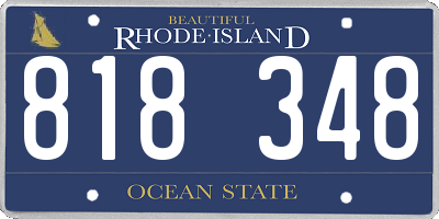 RI license plate 818348