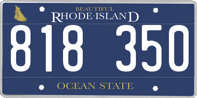RI license plate 818350