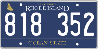 RI license plate 818352