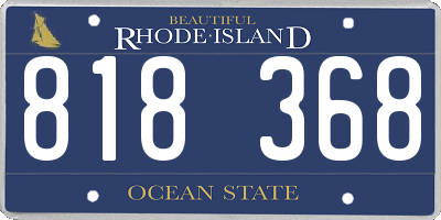 RI license plate 818368