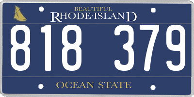 RI license plate 818379