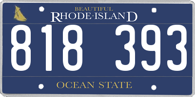 RI license plate 818393