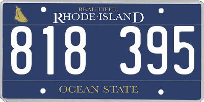 RI license plate 818395