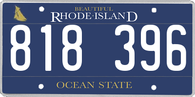 RI license plate 818396