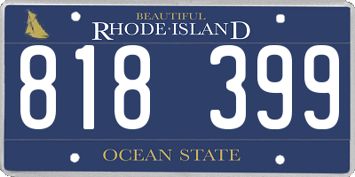 RI license plate 818399
