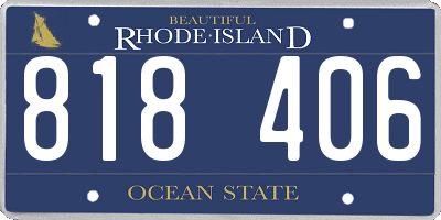 RI license plate 818406