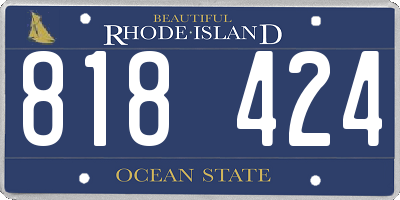 RI license plate 818424
