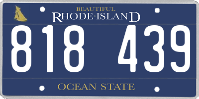 RI license plate 818439