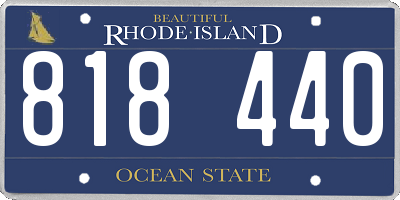 RI license plate 818440