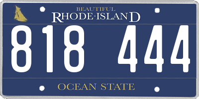 RI license plate 818444