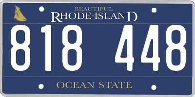 RI license plate 818448