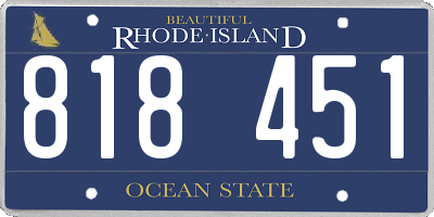 RI license plate 818451