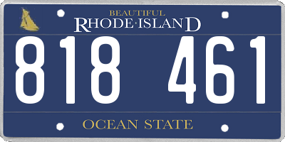 RI license plate 818461