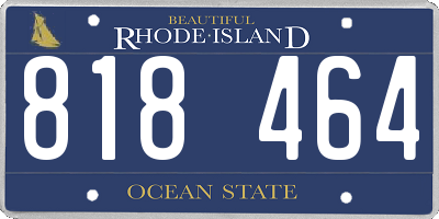 RI license plate 818464