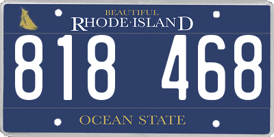 RI license plate 818468