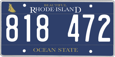 RI license plate 818472