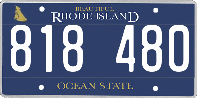 RI license plate 818480