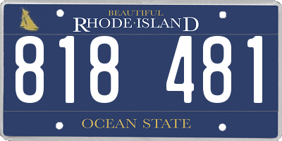 RI license plate 818481