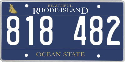 RI license plate 818482
