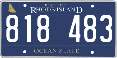 RI license plate 818483