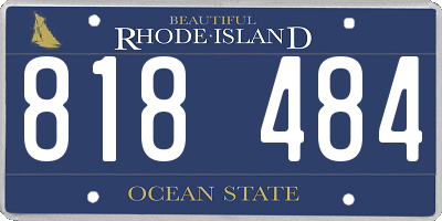 RI license plate 818484