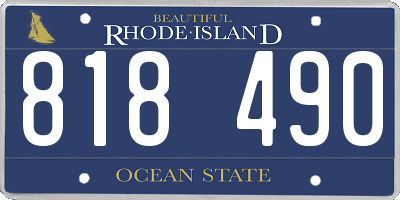 RI license plate 818490