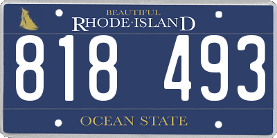RI license plate 818493