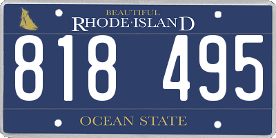 RI license plate 818495