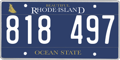 RI license plate 818497