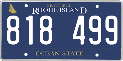 RI license plate 818499