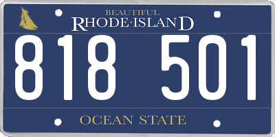 RI license plate 818501