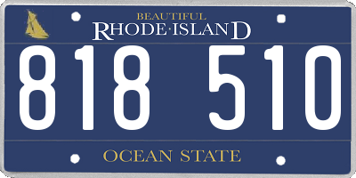 RI license plate 818510