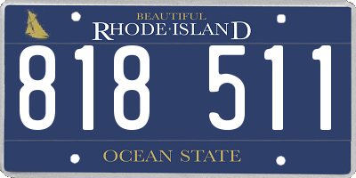 RI license plate 818511