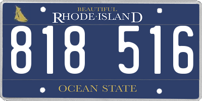 RI license plate 818516