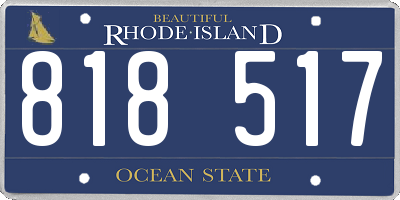 RI license plate 818517