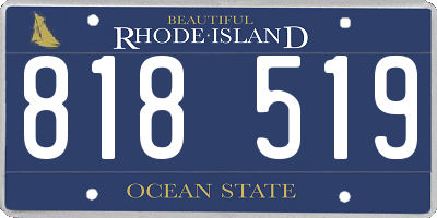 RI license plate 818519
