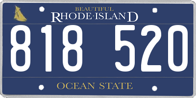 RI license plate 818520