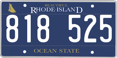 RI license plate 818525