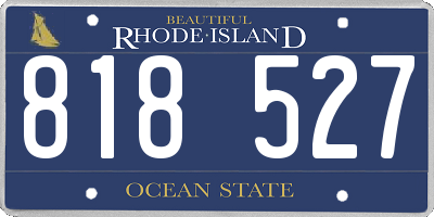 RI license plate 818527