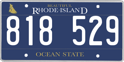 RI license plate 818529