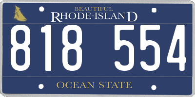RI license plate 818554