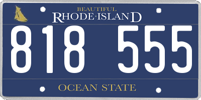 RI license plate 818555