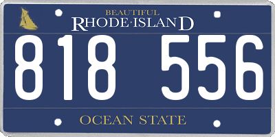 RI license plate 818556