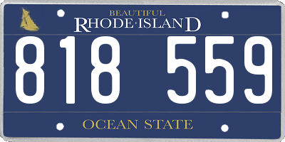 RI license plate 818559